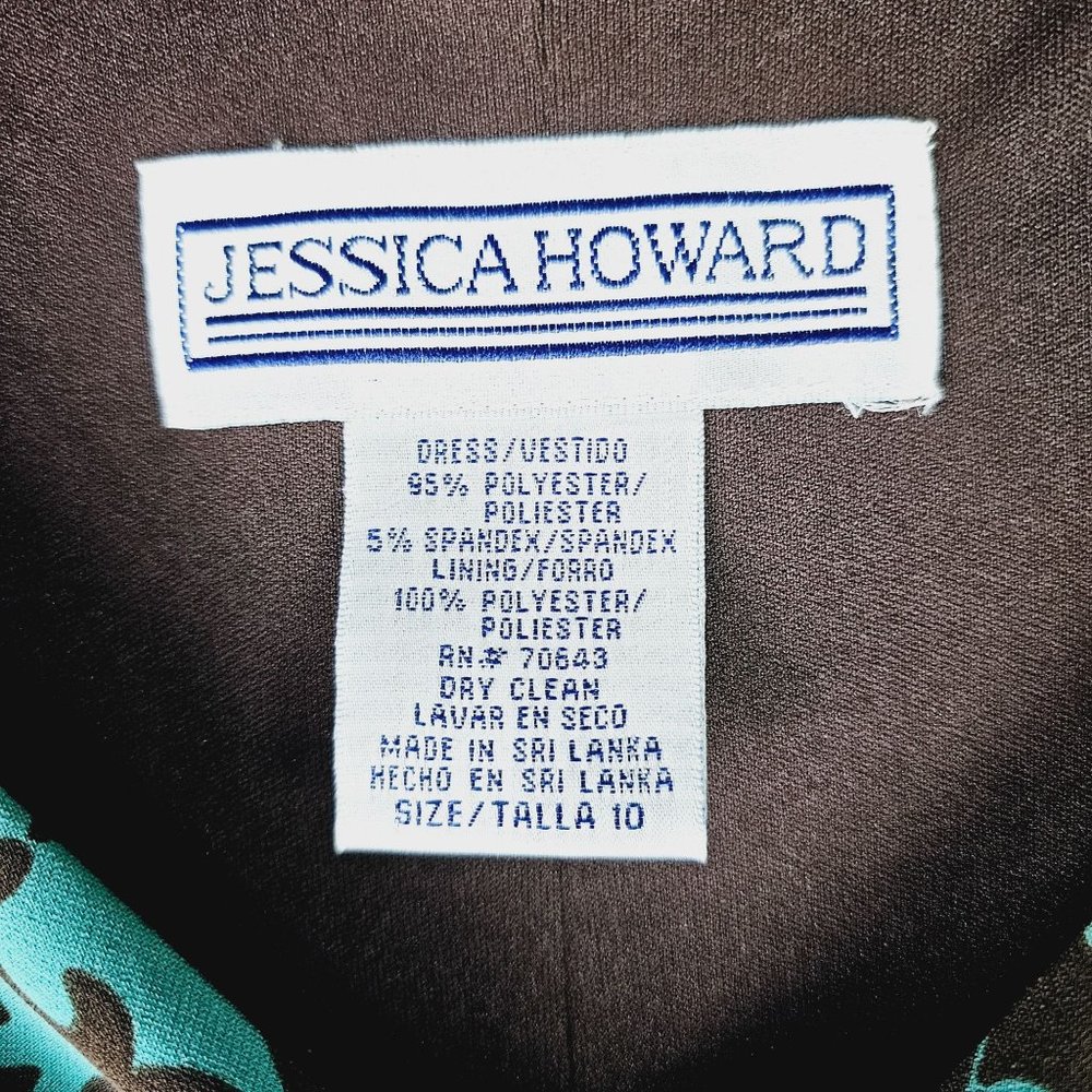 Jessica Howard Paisley Rouche Waist Sleeveless Midi High Neck Lined Dress, 10 - Picture 8 of 8